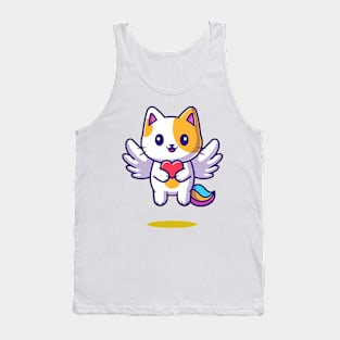 Cute Angelic Cat Tank Top